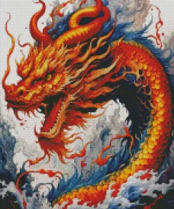 Mad chinese dragon Diamond Paints