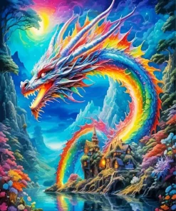 Magical Rainbow Dragon diamond paintings