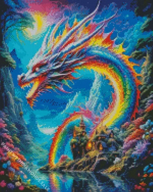 Magical Rainbow Dragon Diamond Paints