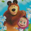 Masha And The Bear Diamond Painting