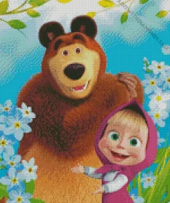 Masha And The Bear Diamond Painting