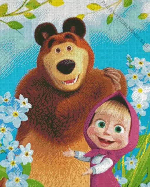 Masha And The Bear Diamond Painting