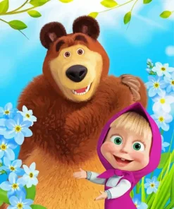 Masha And The Bear Diamond Painting