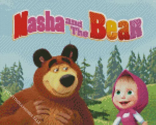 Masha And The Bear Animation Diamond Painting