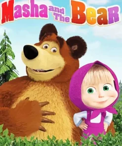 Masha And The Bear Poster Diamond Painting