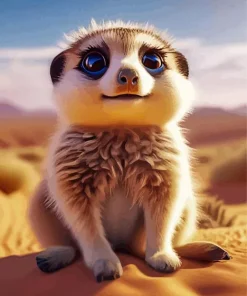 Meerkat In Desert Diamond Painting