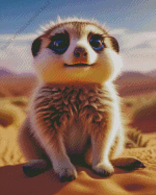 Meerkat In Desert Diamond Painting