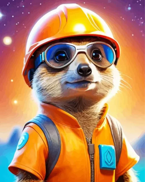 Meerkat In Safety Gear Diamond Painting