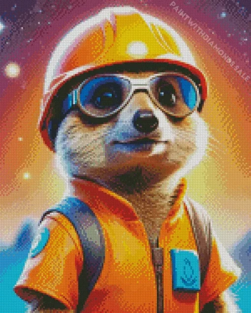 Meerkat In Safety Gear Diamond Painting