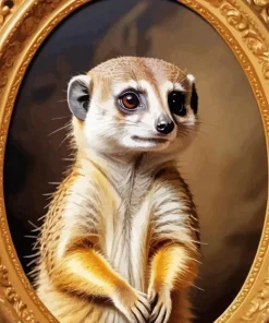 Meerkat Looking In A Mirror Diamond Painting