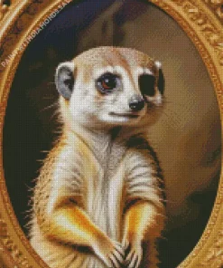 Meerkat Looking In A Mirror Diamond Painting