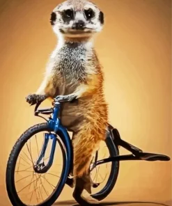 Meerkat On A Bike Diamond Painting