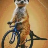 Meerkat On A Bike Diamond Painting