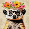 Meerkat With A Floral Crown Diamond Painting