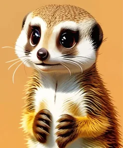 Meerkat With Big Eyes Diamond Painting