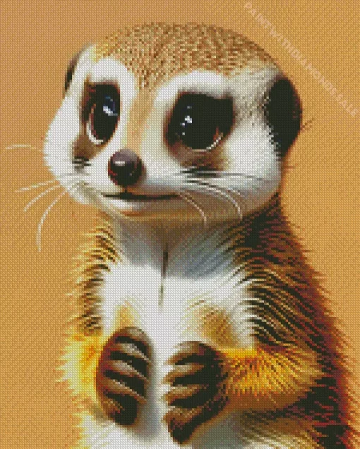 Meerkat With Big Eyes Diamond Painting