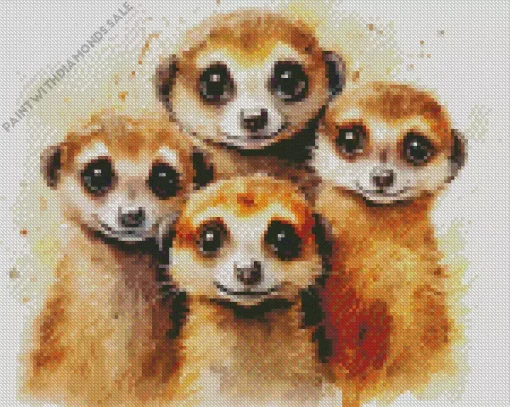 Meerkats Diamond Painting