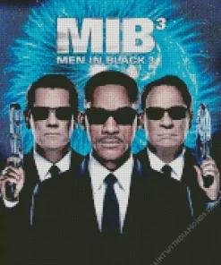 Men In Black Diamond Painting