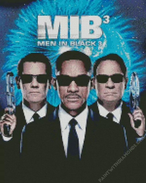 Men In Black Diamond Painting