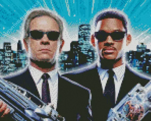 Men in Black Characters Diamond Painting