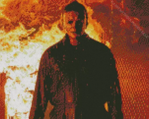 Michael Myers Halloween Kills Diamond With Numbers