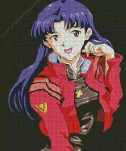 Misato Katsuragi Character Diamond Painting