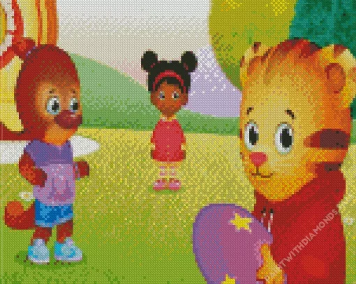 Miss Elaina In Daniel Tigers Neighborhood Diamond Painting