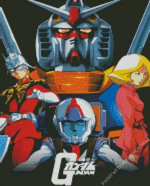 Mobile Suit Gundam Anime Characters Diamond Painting