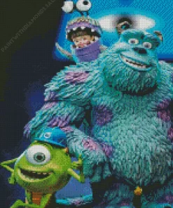 Monsters Inc Characters Art Diamond Painting