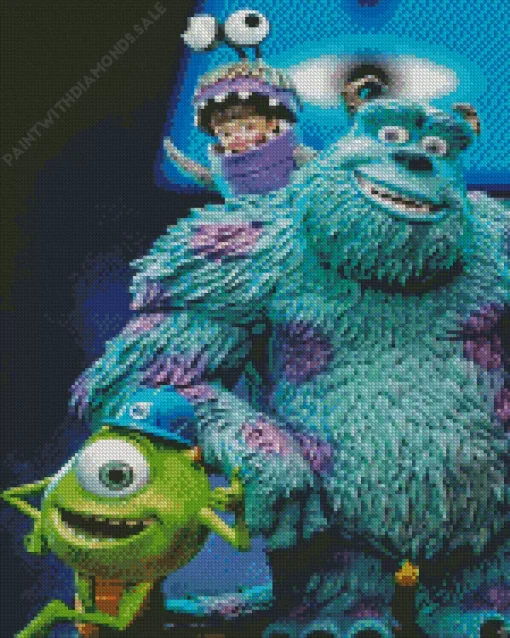 Monsters Inc Characters Art Diamond Painting