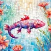 Mosaic axolotl Diamond Paints