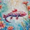 Mosaic axolotl Diamond With Numbers