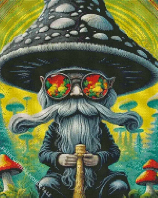 Mushroom Gnome Diamond Dotz