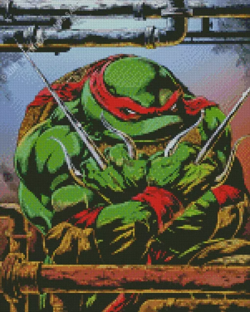 Ninja Turtles Raphael Diamond With Numbers