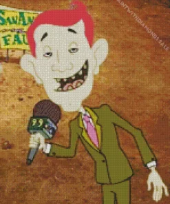 Nowhere Newsman Courage The Cowardly Dog Diamond Painting