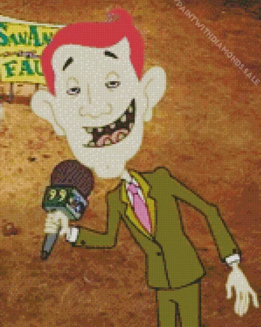 Nowhere Newsman Courage The Cowardly Dog Diamond Painting