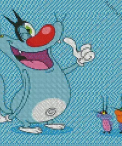 Oggy And The Cockroaches Diamond Painting