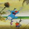 Oggy And The Cockroaches Animation Diamond Painting