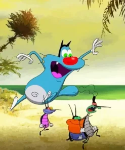 Oggy And The Cockroaches Animation Diamond Painting