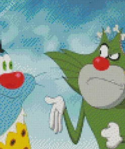 Oggy And The Cockroaches Cartoon Diamond Painting