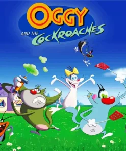 Oggy And The Cockroaches Cartoon Poster Diamond Painting