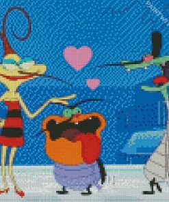 Oggy And The Cockroaches Characters Diamond Painting