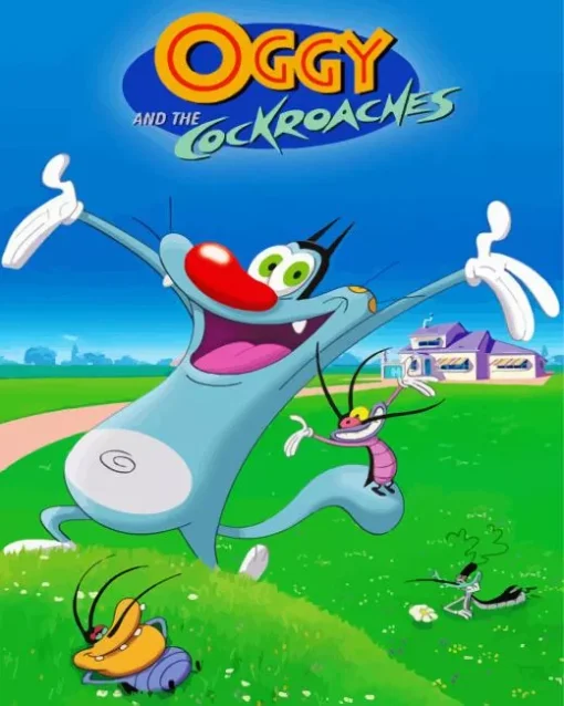 Oggy And The Cockroaches Poster Diamond Painting