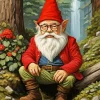 Old Gnome Diamond With Numbers