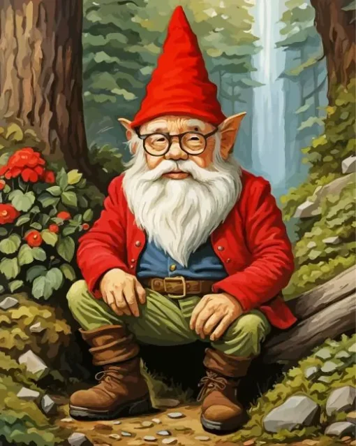 Old Gnome Diamond With Numbers