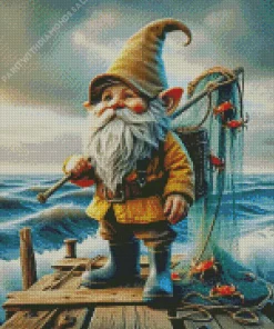 Old Gnome Fishing Diamond Dotz