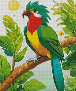 Parakeet On A Branch Diamond Painting