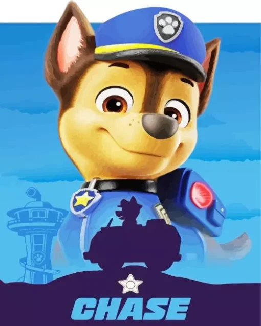 Paw Patrol Chase Diamond By Numbers