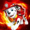 Paw Patrol Marshall Diamond By Numbers