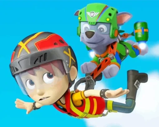 Paw Patrol Rocky And Daring Danny X Diamond By Numbers